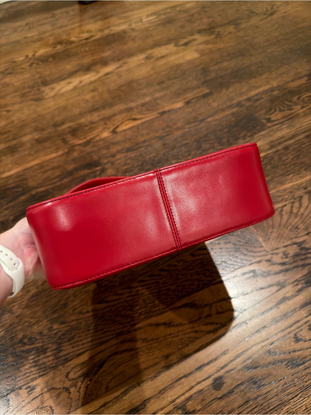 Red Leather Shoulder Bag - Picture 5 of 15